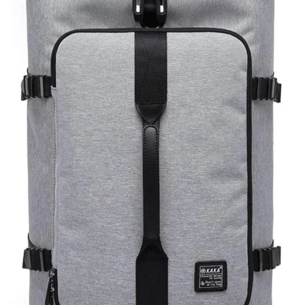 Gray Men's Tech Backpack - Travel & Laptop Organizer